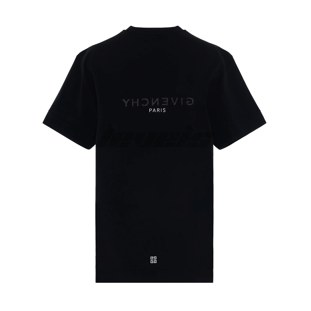 Givenchy Paris Reverse Logo Tee Black