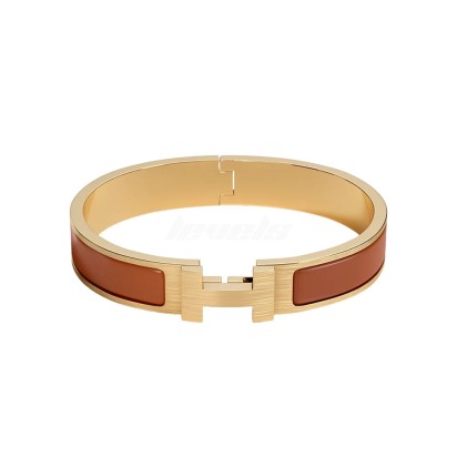 Hermes Clic HH Bracelet Gold Mat Yellow Gold Plated