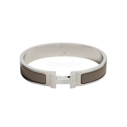 Hermes Clic HH Bracelet Gris Etain Mat