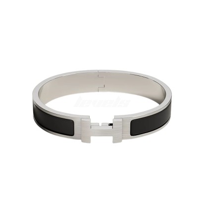 Hermes Clic HH Bracelet Noir Mat Palladium