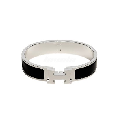 Hermes Clic H Bracelet Noir Palladium