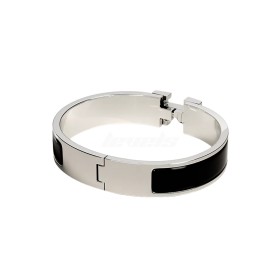 Hermes Clic H Bracelet Noir Palladium