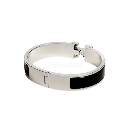 Hermes Clic H Bracelet Noir Palladium