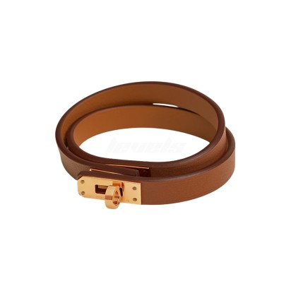 Hermes Mini Kelly Double Tour Bracelet Gold