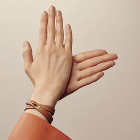 Hermes Mini Kelly Double Tour Bracelet Gold