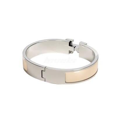 Hermes Clic H Bracelet Crème