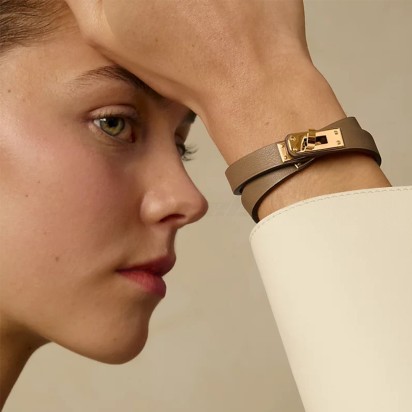Hermes Mini Kelly Double Tour Bracelet Étoupe