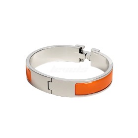Hermes Clic H Bracelet Orange Fruité Palladium