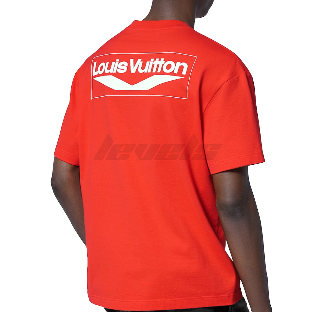 Louis Vuitton Short-Sleeved Cotton Tee Cherry Red