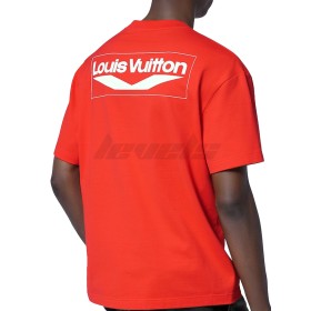 Louis Vuitton Short-Sleeved Cotton Tee Cherry Red