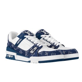 Louis Vuitton Trainer Sneaker Denim Blue