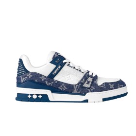 Louis Vuitton Trainer Sneaker Denim Blue