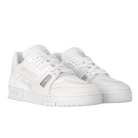 Louis Vuitton Trainer Sneaker #54 Metallic White