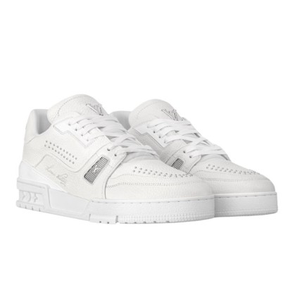 Louis Vuitton Trainer Sneaker #54 Metallic White