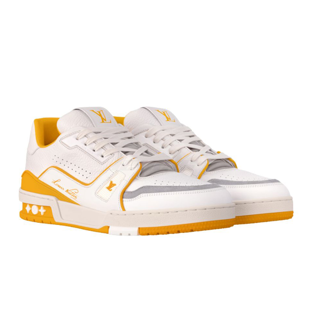 Louis Vuitton Trainer Sneaker #54 Signature Yellow