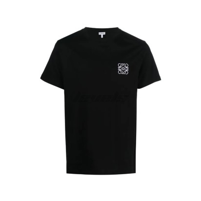Loewe Embroidered Anagram Logo Regular Fit Tee Black