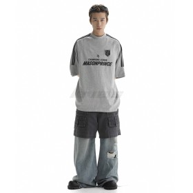 Masonprince MP Logo Y2K 90s OV Raglan Tee Light Gray