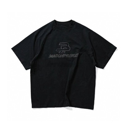 Masonprince MP Embroidery Logo Vintage Tee Black