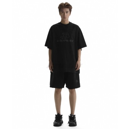 Masonprince MP Embroidery Logo Vintage Tee Black