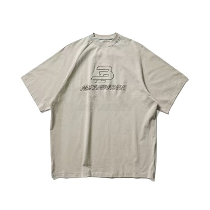 Masonprince MP Embroidery Logo Vintage Tee Pulp White