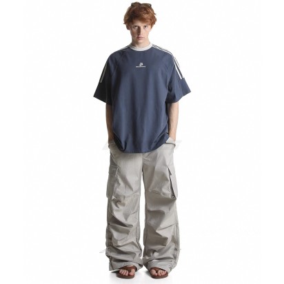 Masonprince MP Logo Y2K 90s Retro Tee Gray Blue