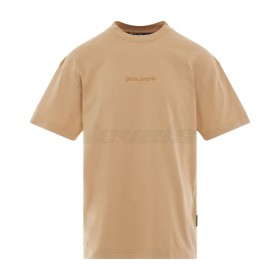 Palm Angels Garment Dye Reverse Logo Tee Beige