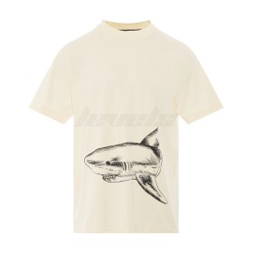 Palm Angels Broken Shark Tee Butter