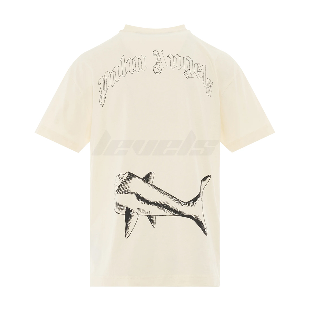 Palm Angels Broken Shark Tee Butter