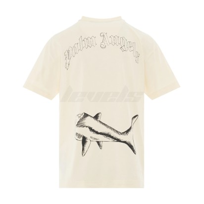 Palm Angels Broken Shark Tee Butter
