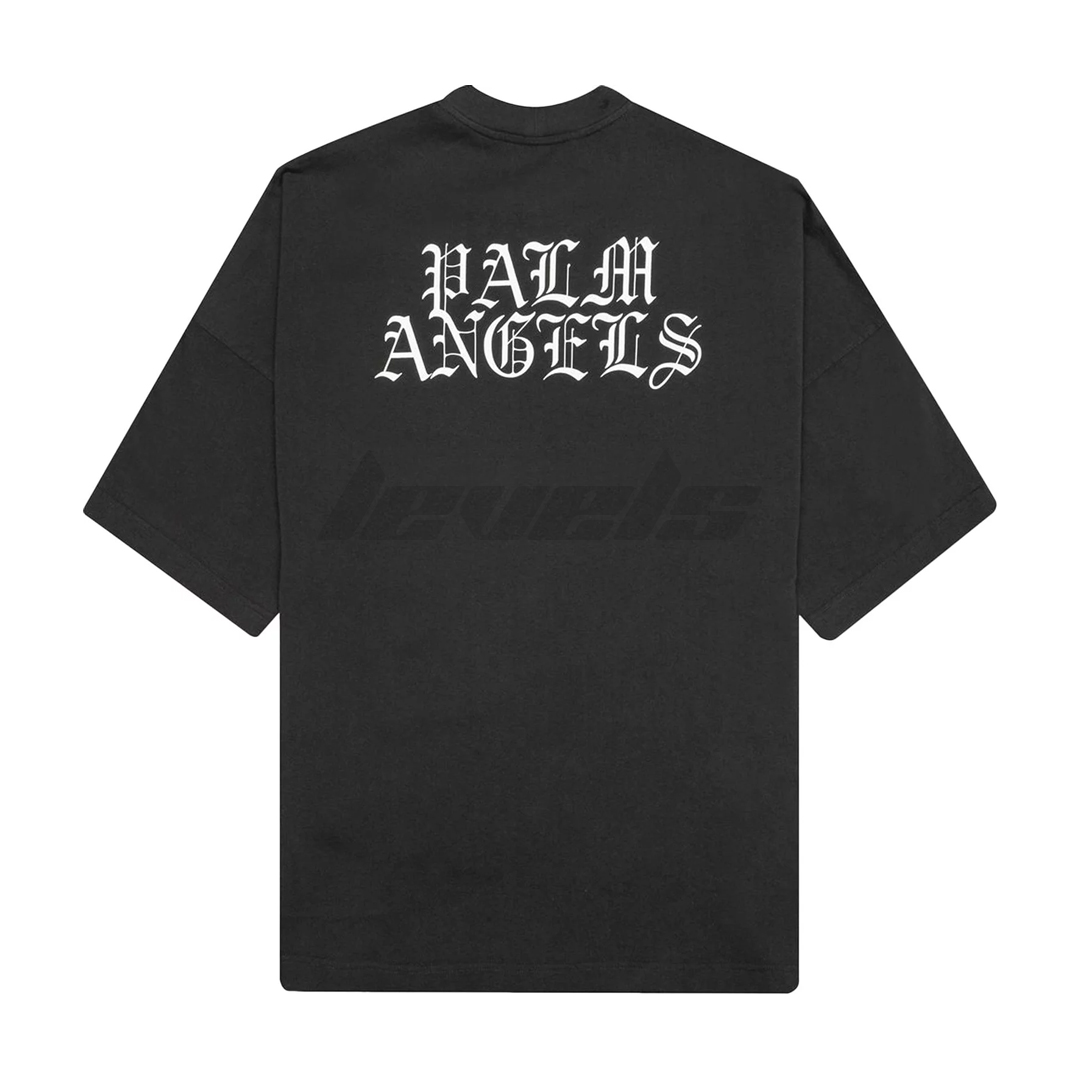 Palm Angels Burning Head Loose Tee Gray