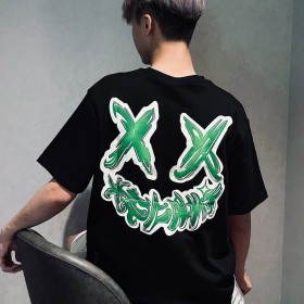 RIC RickyisClown Green Paint Joker Tee Black