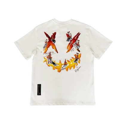 RIC RickyisClown Poker in Flame Joker Tee White