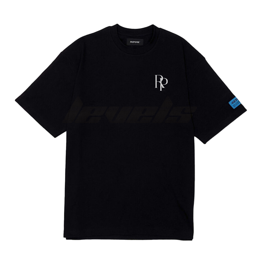 REPOSE Distant Logo Tee Black