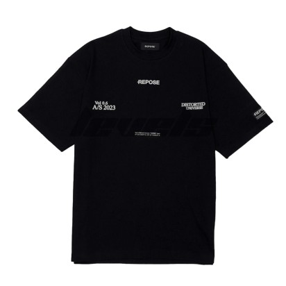 REPOSE Distorted Universe Tee Black
