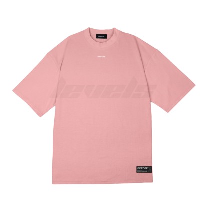 REPOSE Classic Logo Tee Pink