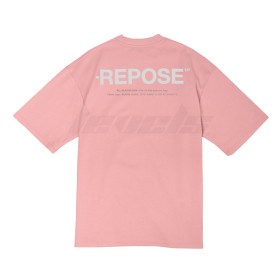 REPOSE Classic Logo Tee Pink