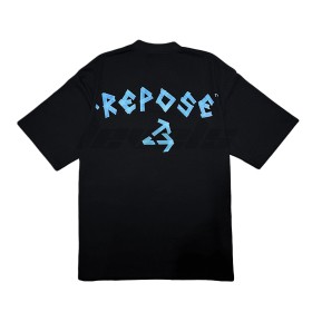 REPOSE Paper Tape Logo Tee Black