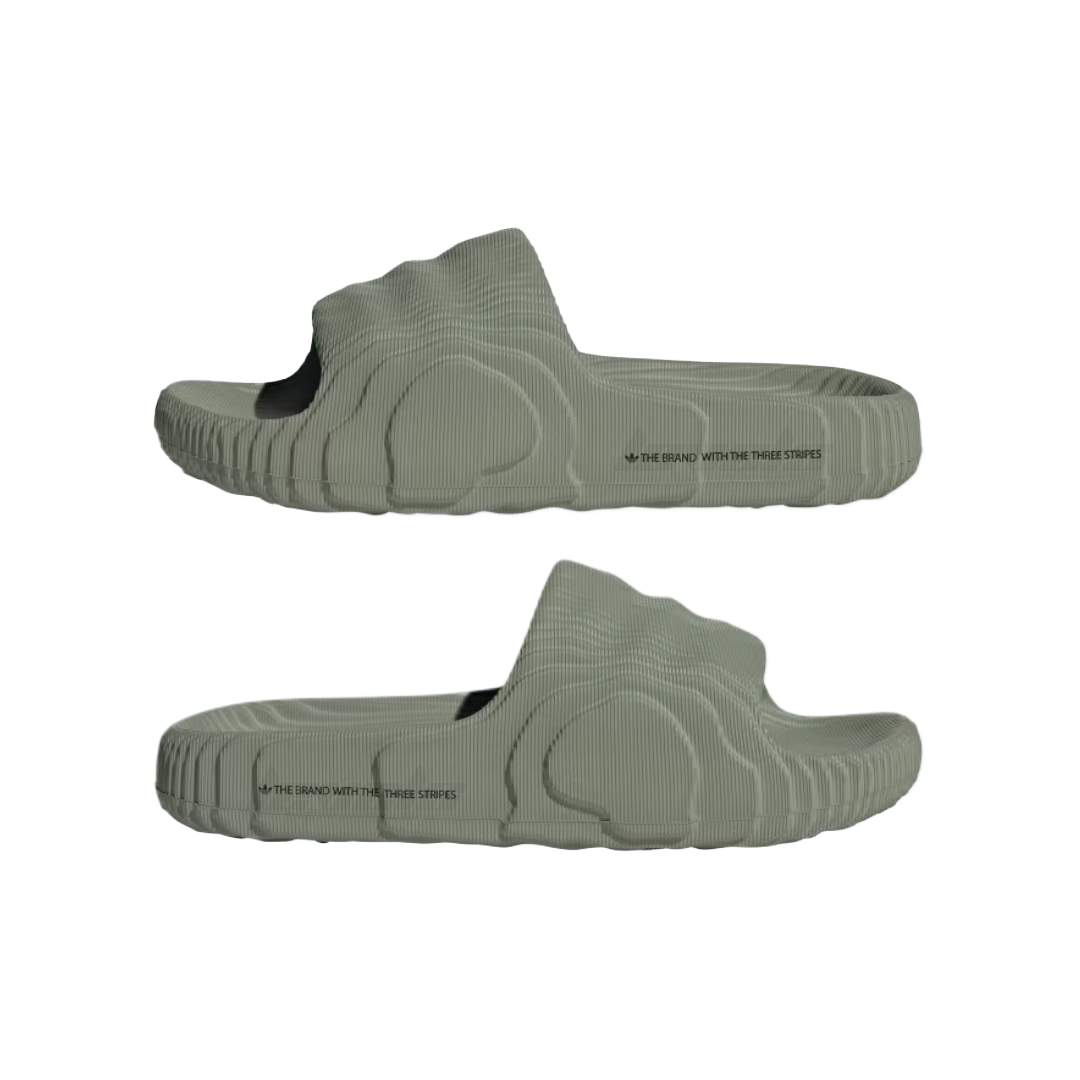 Adidas Adilette 22 Slides Silver Green