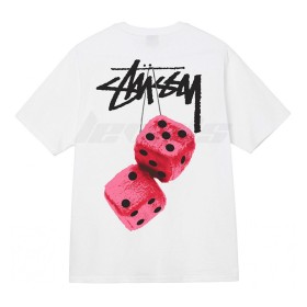 Stussy Fuzzy Dice Tee White