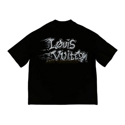 TAXFREE Customized Louis Vuitton Bone Tee Black