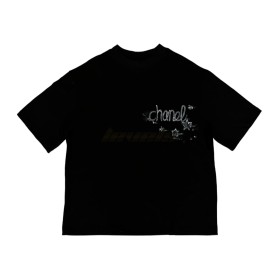 TAXFREE Customized Chanel Star Tee Black