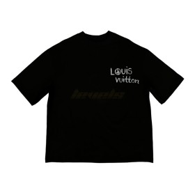 TAXFREE Customized Louis Vuitton Hanging Matchstick Man Tee Black