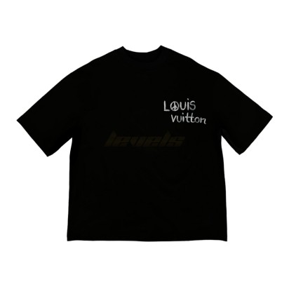 TAXFREE Customized Louis Vuitton Hanging Matchstick Man Tee Black