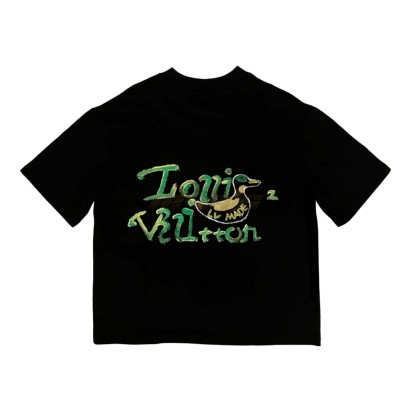 TAXFREE Customized Louis Vuitton x Virgil Nigo Tee Black