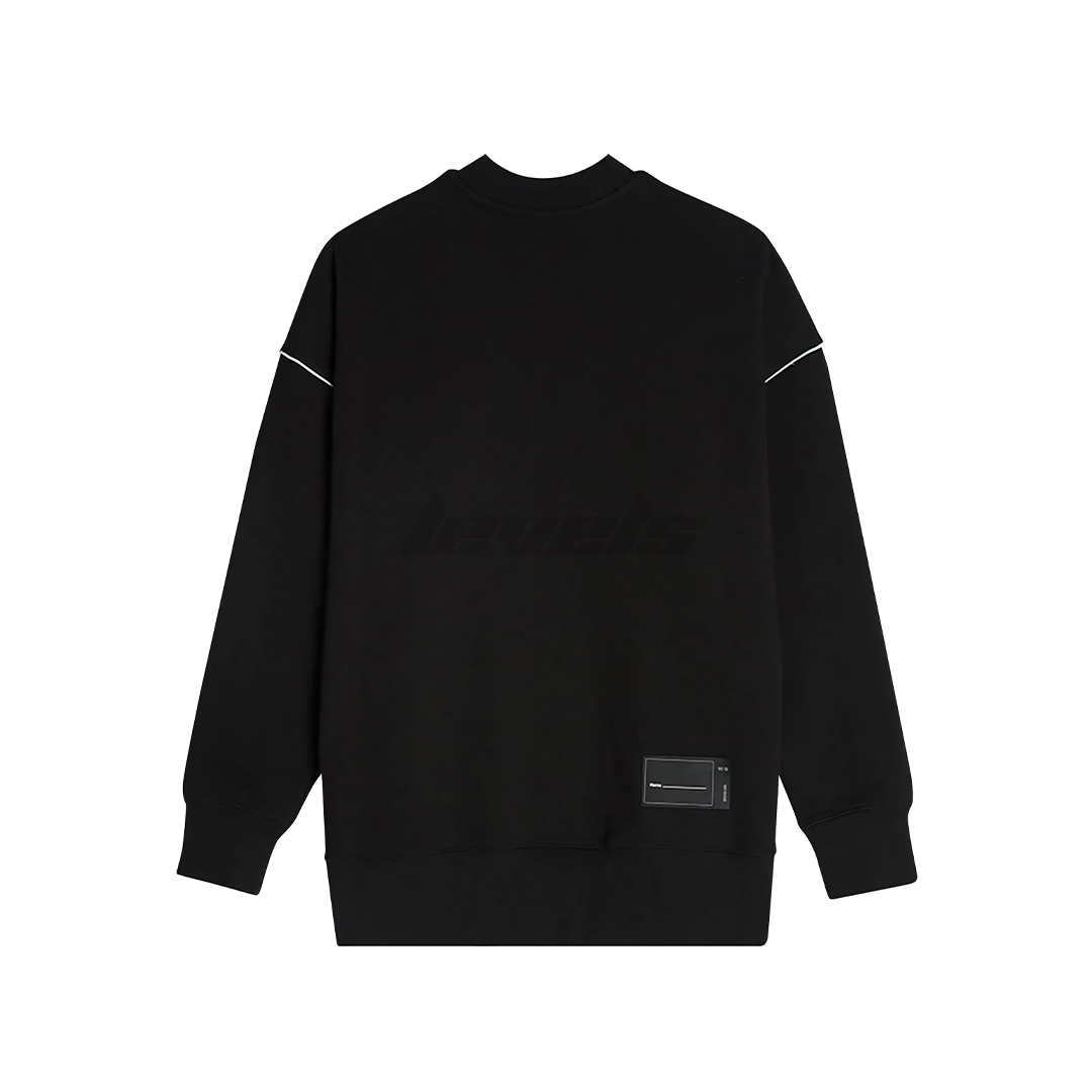 WE11DONE Reflective Logo Pullover Black