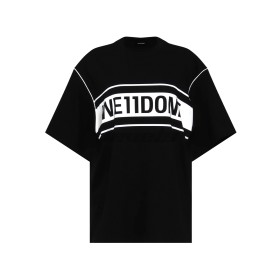 WE11DONE Reflective Logo Tee Black