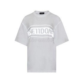 WE11DONE Reflective Logo Tee White