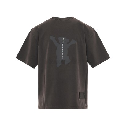 WE11DONE Teddy Logo Tee Charcoal