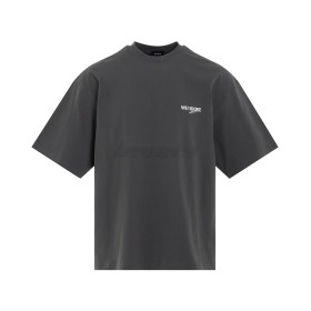 WE11DONE Basic 1506 Logo Tee Charcoal